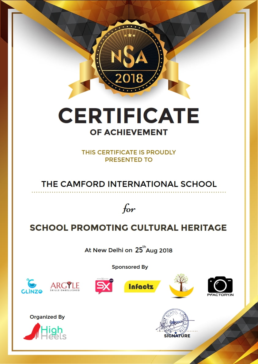 National School Award For Promoting Cultural Heritage The Camford